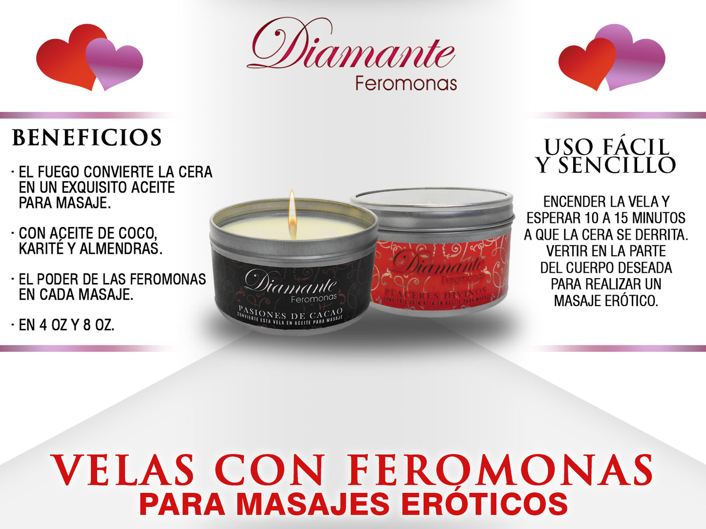 Vela Masaje Pasiones de Cacao 4oz