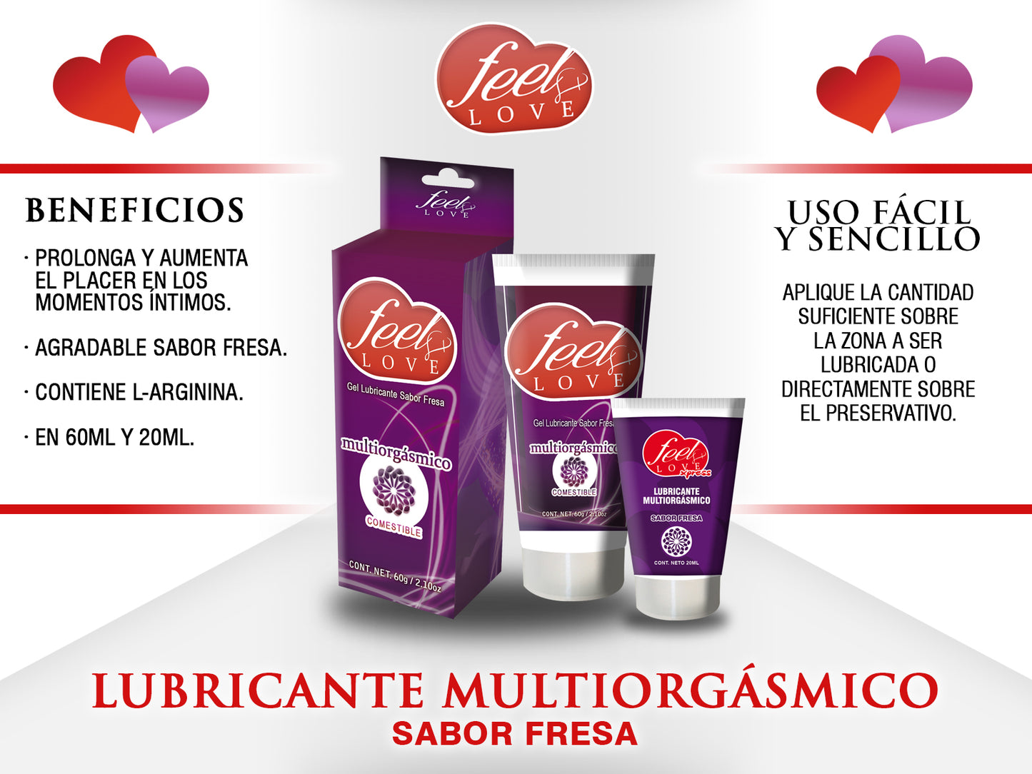 Feel Love Lubricante Multiorgasmico Fresa
